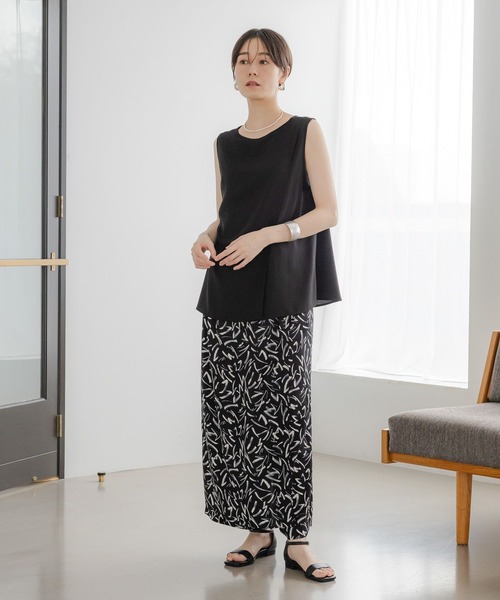 Elura パンツ サラサラリラクシーナロー風パンツ「低身長サイズ