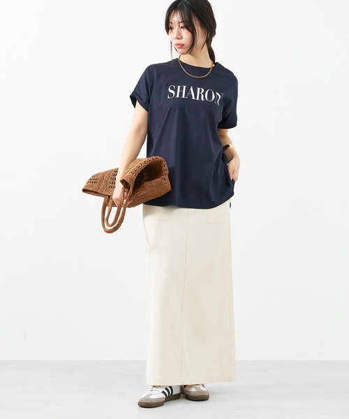 ロゴ（SHARON）Tシャツ（マイカ＆ディール） MICA&DEAL】「SHARON」ロゴTシャツ
