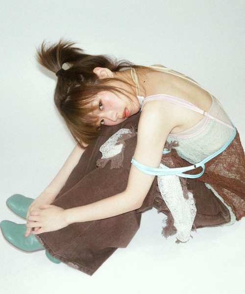 キャミソール アイレットレースシアーキャミ / Eyelet lace Sheer camisole JOSE MOON キャミソール LACE SHEER CAMISOLE/レースシアー