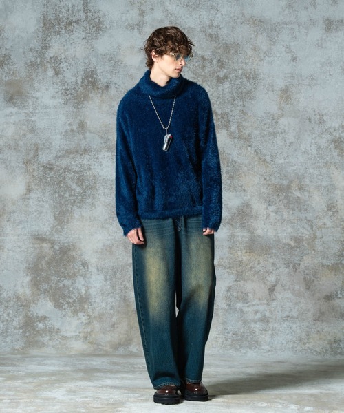 オーバーグラムOVER GLAM LONDONタートルネック ニット2着セット glamb（グラム） セーター ニット Feather Turtle Neck Knit