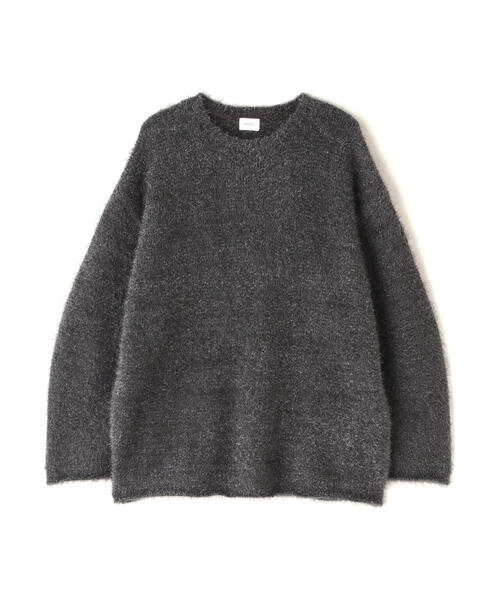 ニット セーター MANOF/マノフ/SHAGGY LAME KNIT TOPS レディース メンズ