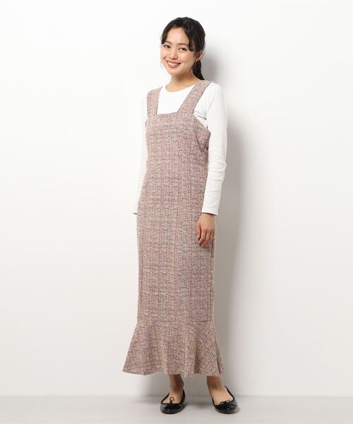 「Jasmine Grandiflorum」 ノースリーブワンピース MEDIUM チョコ レディース_画像4