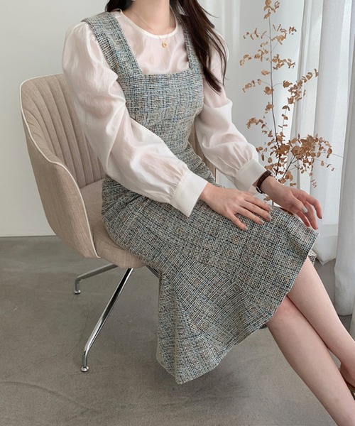 「Jasmine Grandiflorum」 ノースリーブワンピース MEDIUM チョコ レディース_画像9