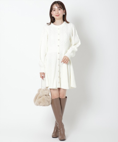 WILLSELECTION（ウィルセレクション） ニットワンピース MEDIUM ピンク