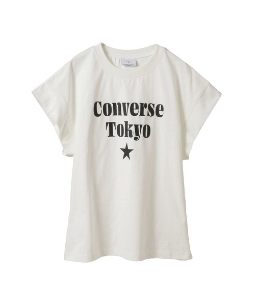 tシャツ FRENCH SLEEVE LOGO PRINT TEE レディース