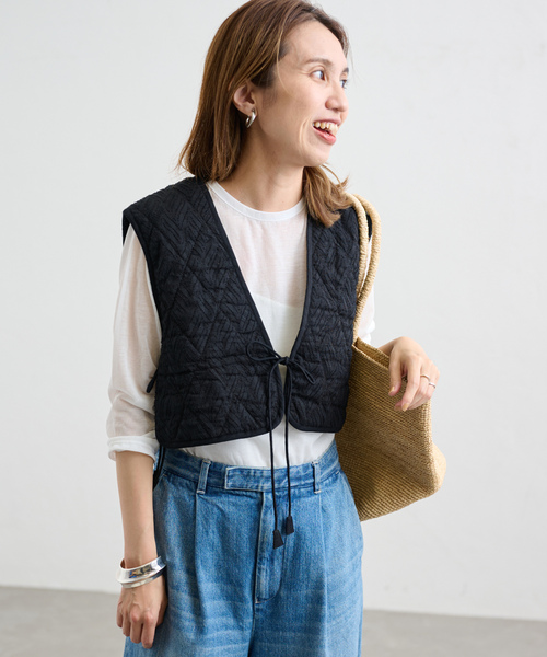 FRAMeWORK ブラック　ベスト FRAMeWORK（フレームワーク） ベスト - ブラック レディース