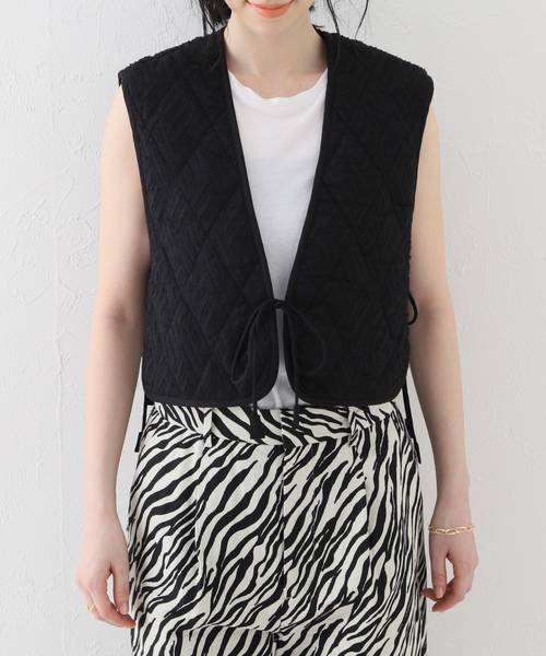 FRAMeWORK ブラック　ベスト FRAMeWORK（フレームワーク） ベスト FREE ブラック レディース