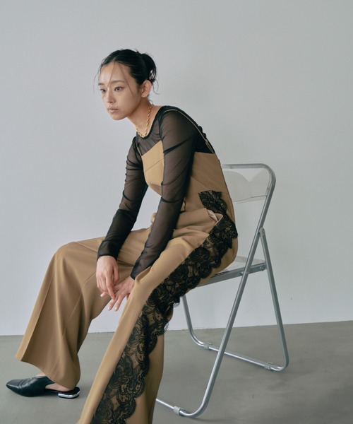 ＊美品＊ANDRESD side lace all in one dress ANDRESD パンツドレス 「2点セットアイテム」サイドレース