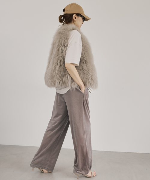 VERMEIL par iena ベスト ジレ Cashmere Fur gilet レディース
