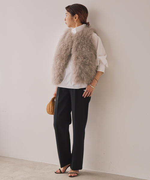 VERMEIL par iena ベスト ジレ Cashmere Fur gilet レディース