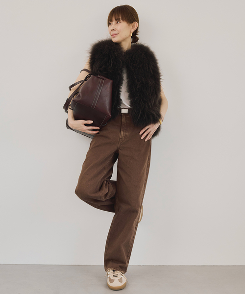 VERMEIL par iena ベスト ジレ Cashmere Fur gilet レディース