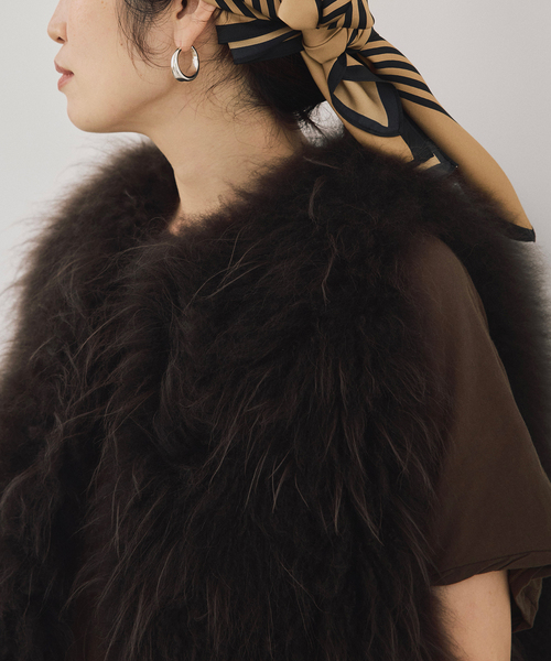 VERMEIL par iena ベスト ジレ Cashmere Fur gilet レディース