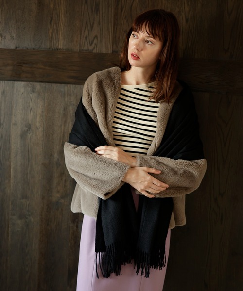 TONAL（トーナル） ノーカラージャケット 38 チャコールグレー