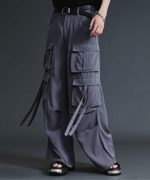 Ellno Loset パンツ Ellno Loset パンツ サイドシアーカットアウトパンツ メンズ
