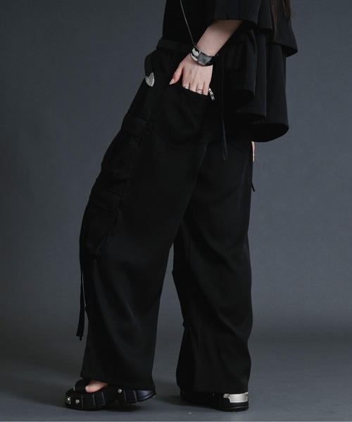 Ellno Loset（エルノロゼット） ワイドパンツ カーゴパンツ ダブル