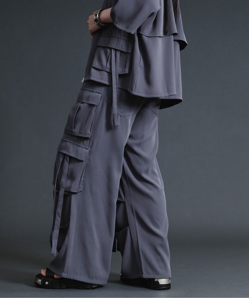 Ellno Loset（エルノロゼット） ワイドパンツ カーゴパンツ ダブル