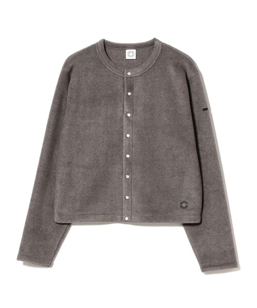 【ORCIVAL】フリース クルーネック カーディガン【グレー】 Ray BEAMS（レイ ビームス） カーディガン ORCIVAL / フリース クルー