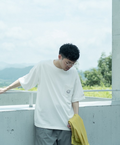 tシャツ 「NORDISK/ノルディスク」 別注 ワンポイント刺繍 ポケットTシャツ レディース メンズ NORDISK tシャツ 「NORDISK/ノルディスク」 別注 ワンポイント