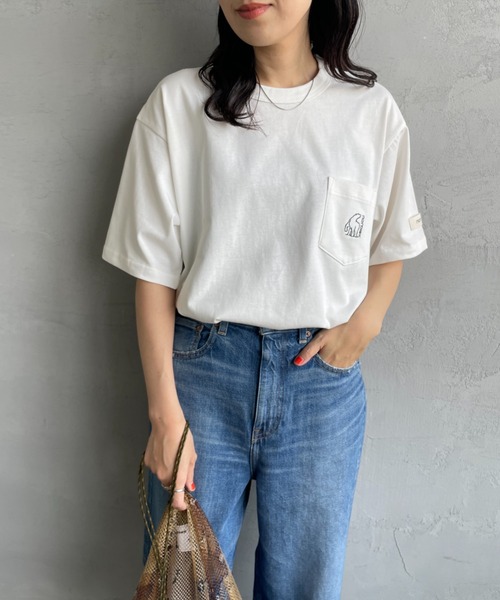 tシャツ 「NORDISK/ノルディスク」 別注 ワンポイント刺繍 ポケットTシャツ レディース メンズ NORDISK tシャツ 「NORDISK/ノルディスク」 別注 ワンポイント