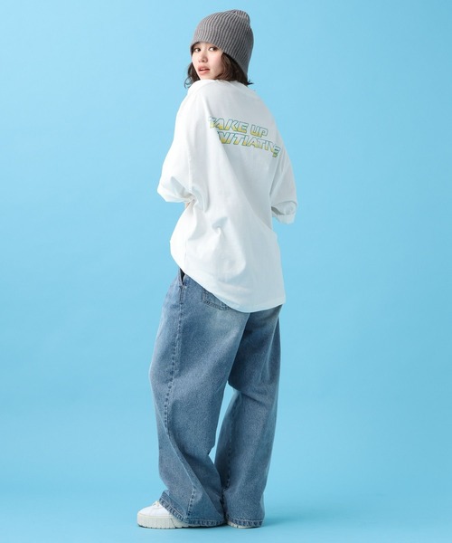 「PBLIM」 半袖Tシャツ MEDIUM ブルー レディース