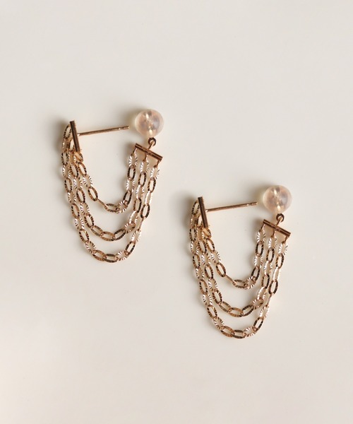 cui-cui（キュイキュイ） ピアス ゴールド ルナチェーン ピアス