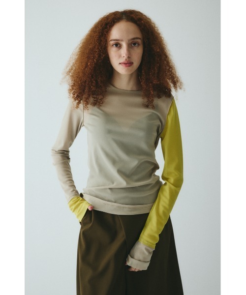 tシャツ Crew neck mesh inner tops　　クルーネックメッシュインナートップス レディース HeRIN.CYE tシャツ Crew neck mesh inner tops クルーネック