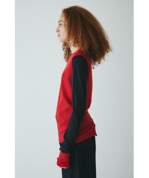 HeRIN.CYE tシャツ Crew neck mesh inner tops クルーネック