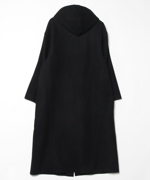 HYKE（ハイク） MELTON HOODED WORK COAT コート 1 ブラック