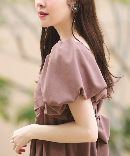 新品　RUIRUE BOUTIQUE 半袖　ワンピース ドレス M RUIRUE BOUTIQUE 「RUIRUE BOUTIQUE」 半袖ワンピース M ピンク