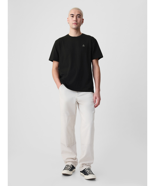 「GAP」 半袖Tシャツ S ブラウン メンズ