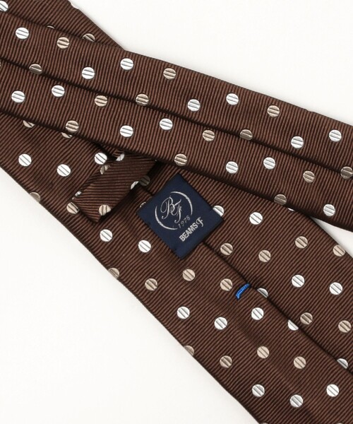BEAMS F（ビームスF） ネクタイ シルク ミックスドット柄 ジャカード