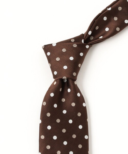 BEAMS F（ビームスF） ネクタイ シルク ミックスドット柄 ジャカード