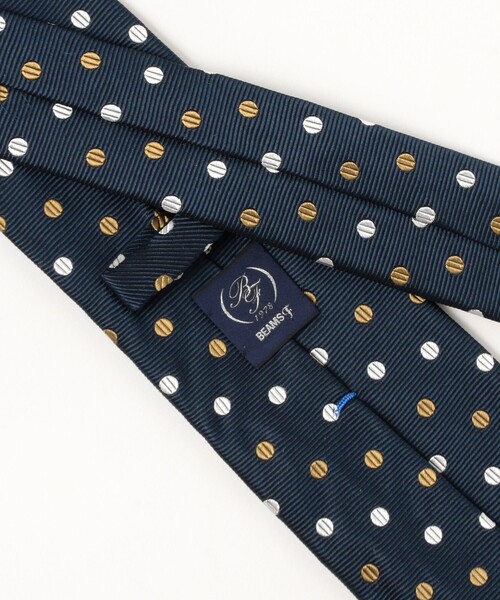 BEAMS F（ビームスF） ネクタイ シルク ミックスドット柄 ジャカード