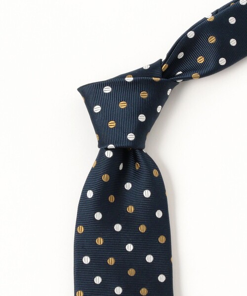 BEAMS F（ビームスF） ネクタイ シルク ミックスドット柄 ジャカード