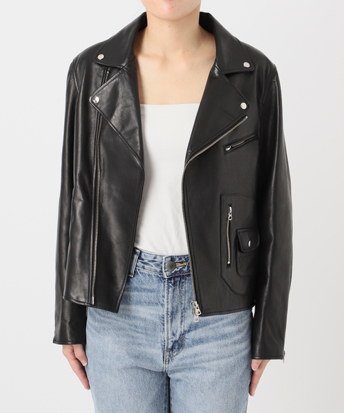 Spick&Span ライダースジャケット Spick＆Span レザージャケット ライダース TICCA / ティッカ
