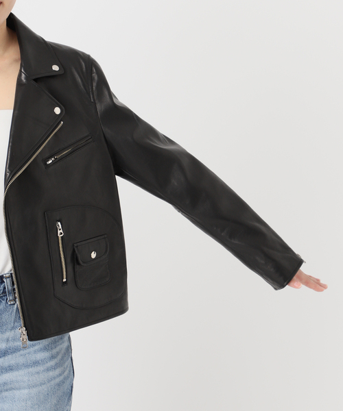 Spick&Span ライダースジャケット Spick＆Span レザージャケット ライダース TICCA / ティッカ