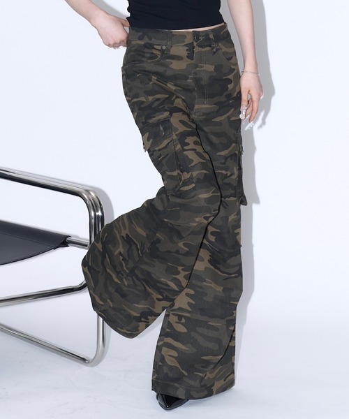 17HR（セブンティーンアワーズ） カーゴパンツ カモフラージュルーズ