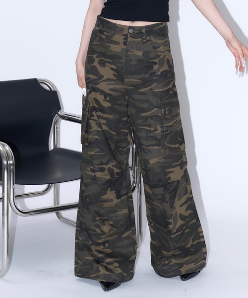 17HR（セブンティーンアワーズ） カーゴパンツ カモフラージュルーズ
