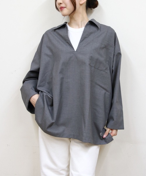 ORCIVAL（オーシバル） ブラウス シャツ ロングシャツ LONG SHIRT OR