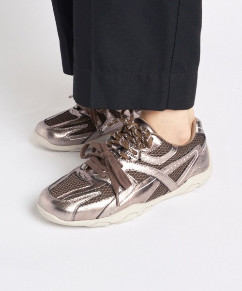 ルシーダ] 25秋冬 メタリックローヒールスニーカー/Fafnir Lucida