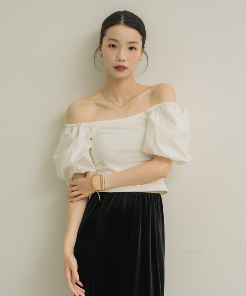 NEUNA tシャツ 2wayパフスリーブトップス レディース