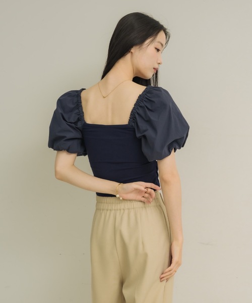 NEUNA tシャツ 2wayパフスリーブトップス レディース