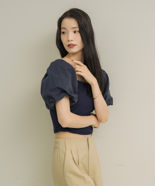 NEUNA tシャツ 2wayパフスリーブトップス レディース