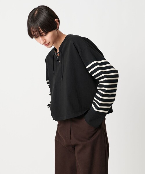 【値下げ】THEROW新品タグ付きトップス2021ss FILL THE BILL tシャツ 「別注」「FILL BILL」レースアップ