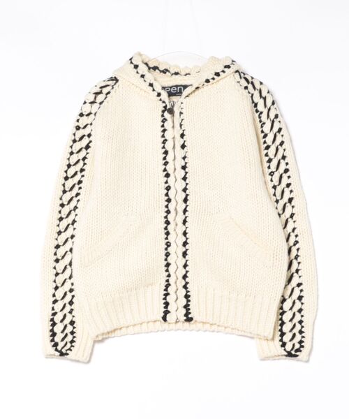 OPEN Yy パーカー Yy/オープンワイワイ/STITCH ZIP UP KNIT