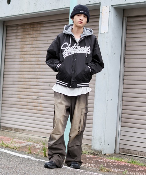 WEGO（ウィゴー） スタジャン WEGO/2WAYフードワッペンスタジャン