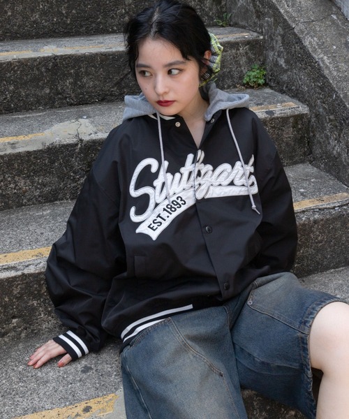 WEGO（ウィゴー） スタジャン WEGO/2WAYフードワッペンスタジャン