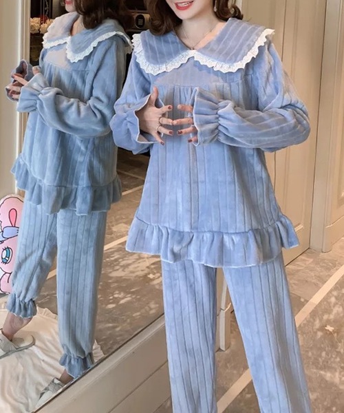 Lace Ladies（レースレディース） パジャマ ルームウェア ビッグカラー