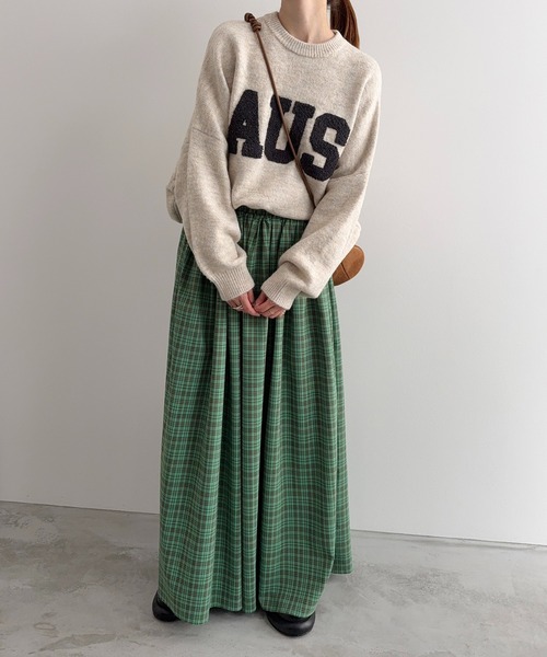 meilmada スカート ハイウエストチェックフレアスカート : ZOZOTOWN