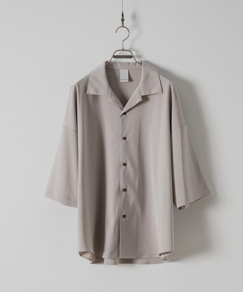 「Casper John」 半袖シャツ SMALL チャコールグレー メンズ_画像9